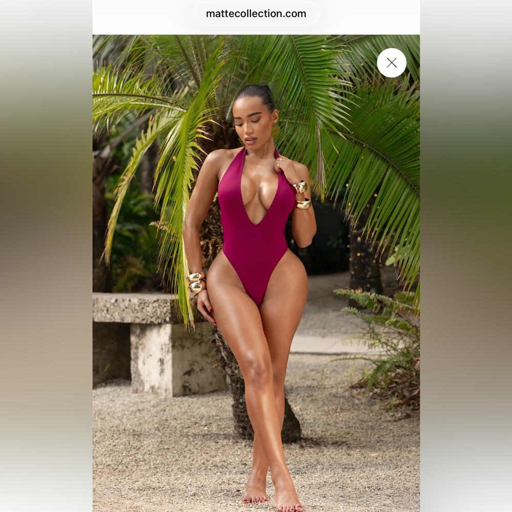 Matte Collection Starvos Swimsuit (wine)